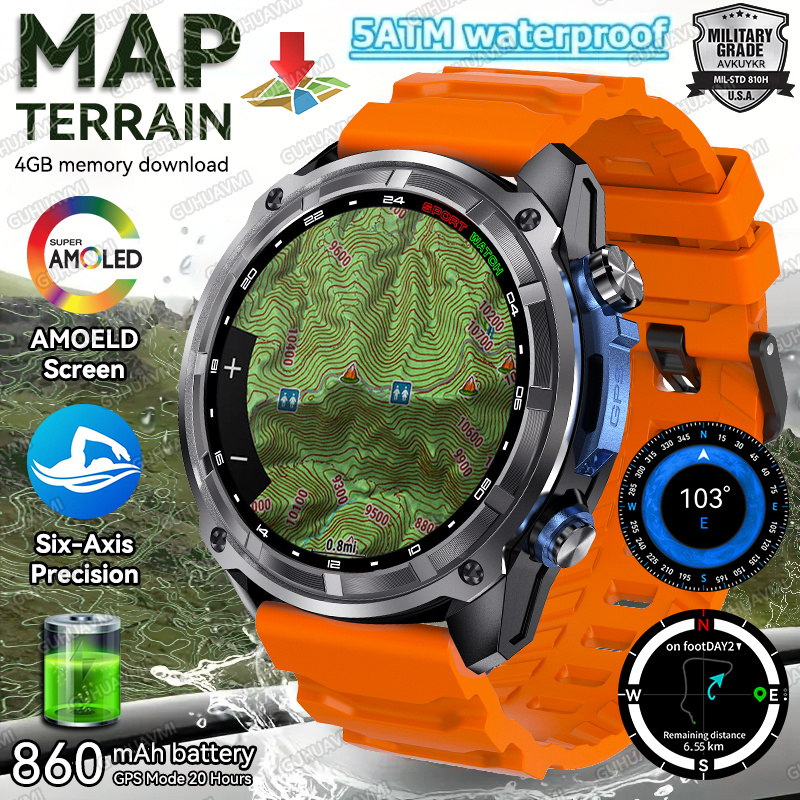 Smartwatch New Watches 2025 - Jam Tangan Pintar GPS Peta Medan