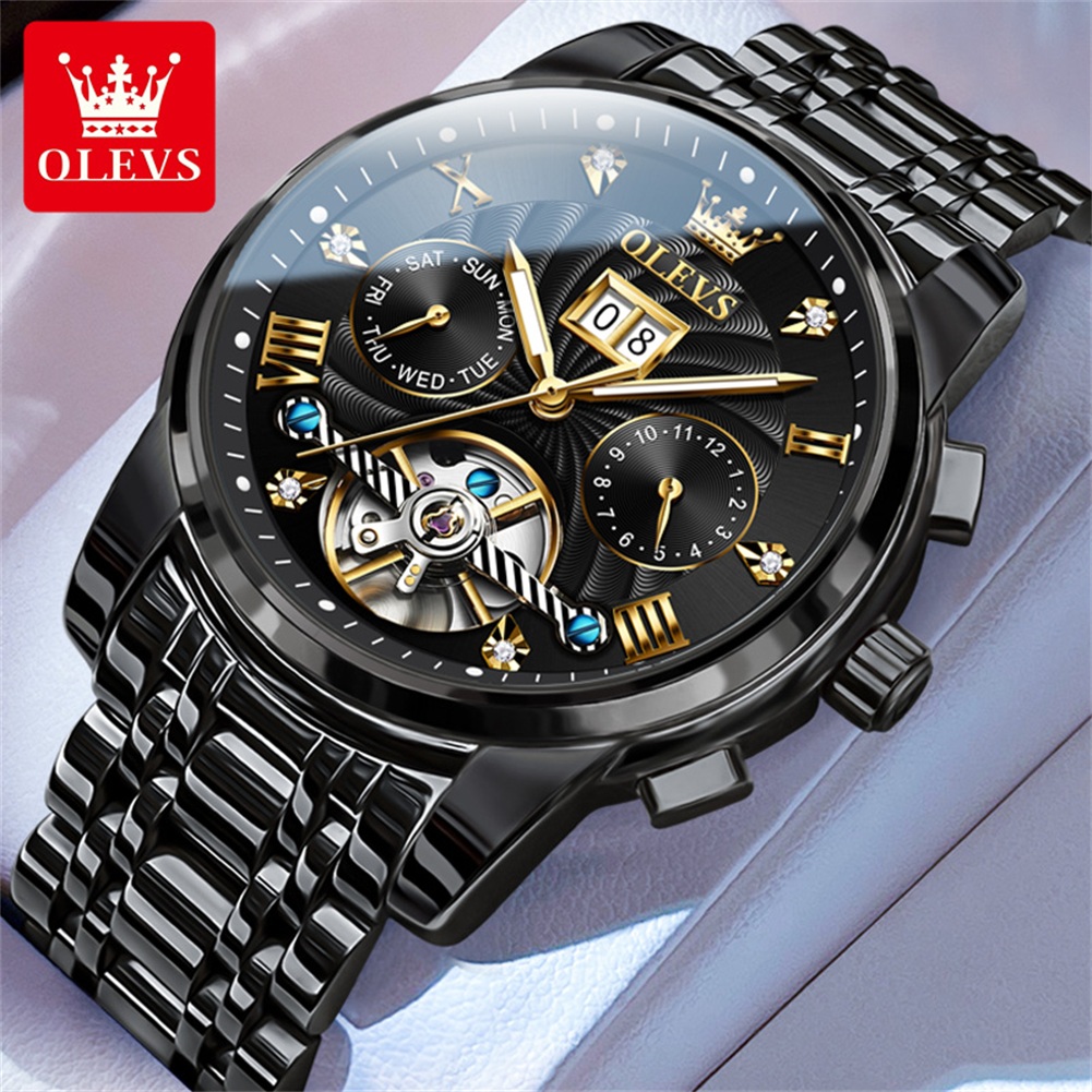 Rolex Watch Daytona - OLEVS jam tangan otomatis penuh multifungsi