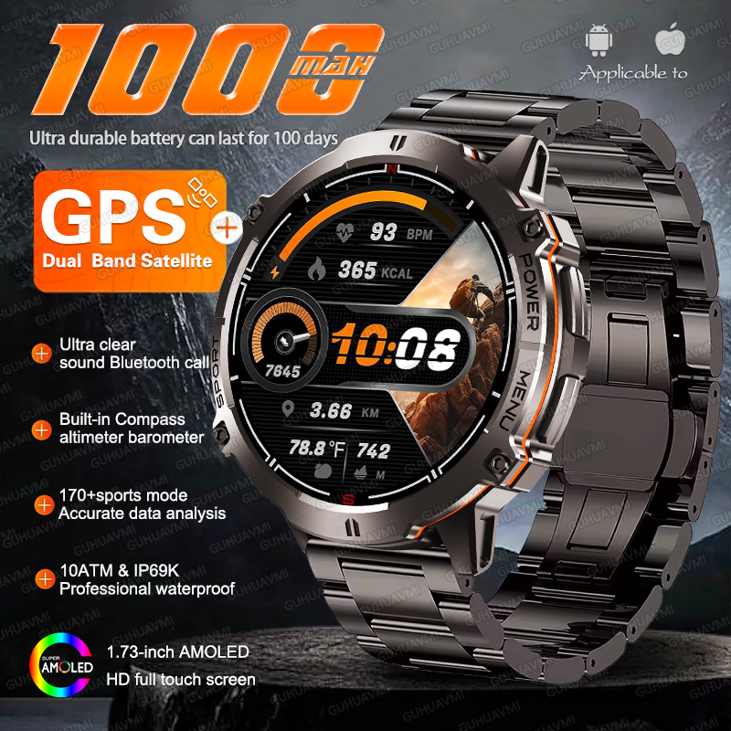 Smartwatch New Watches 2025 - Jam Tangan Pintar Militer NEW TANK
