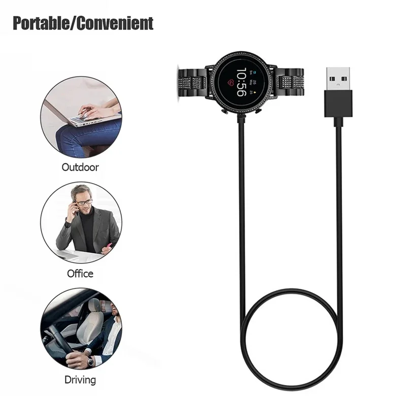 Fossil Watches Smartwatch Charger - Dok Pengisi Daya Cepat Magnetik USB