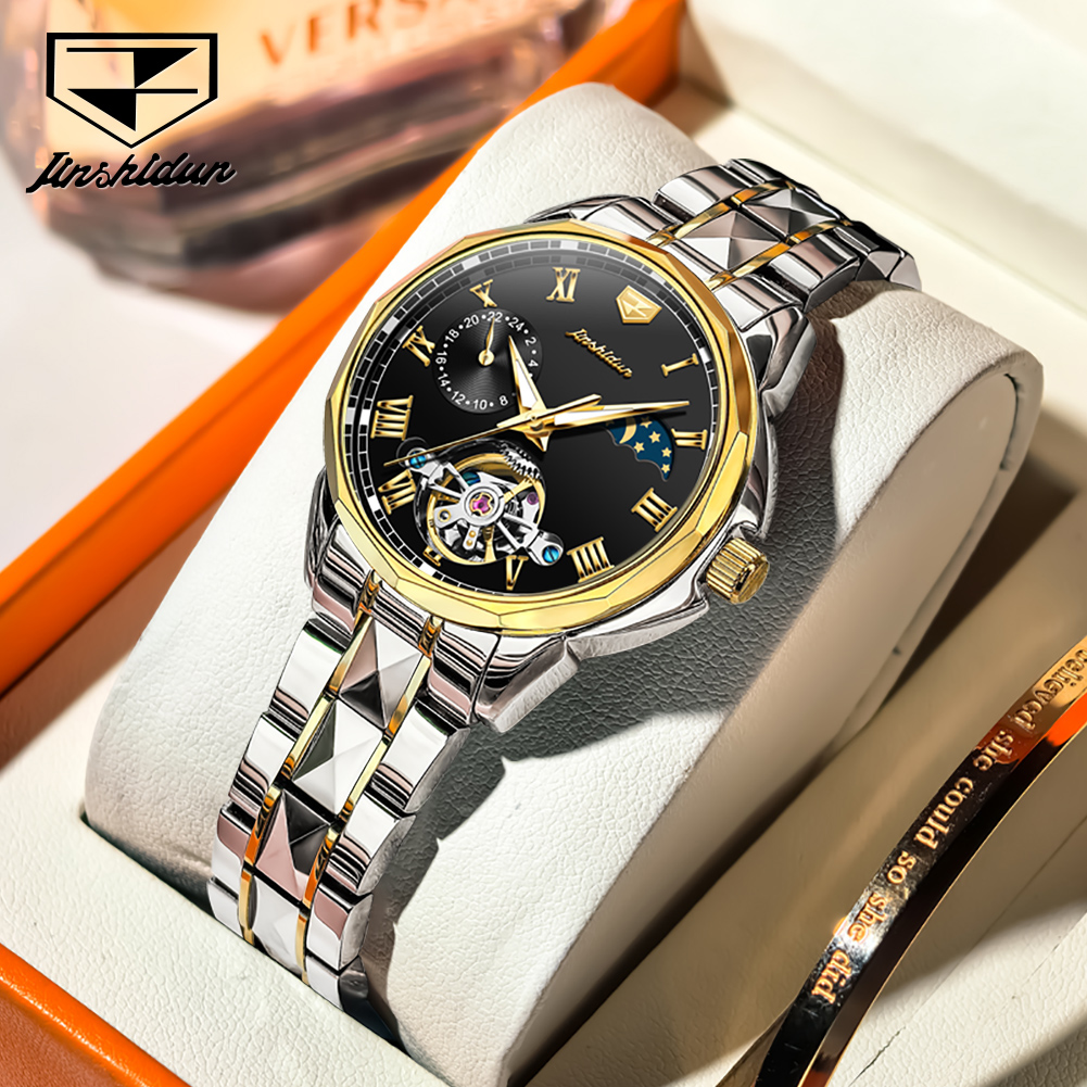 Jam Tangan Wanita JSDUN 8937 O - Skeleton Mechanical Watch ulasan dan harga