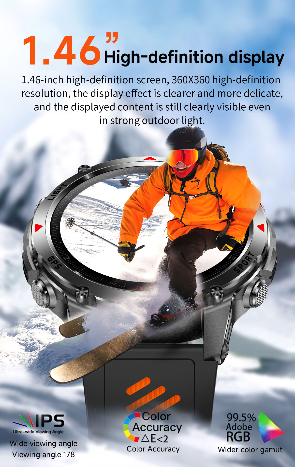 Jam Tangan Pintar Olahraga GPS - Smartwatch Running Watches For Men ulasan dan harga