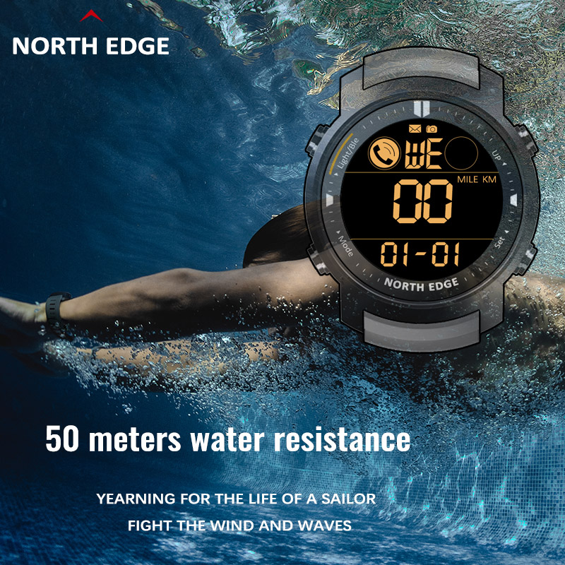 NORTH EDGE Jam Tangan Pintar M - Smartwatch Running Watches For Men ulasan dan harga