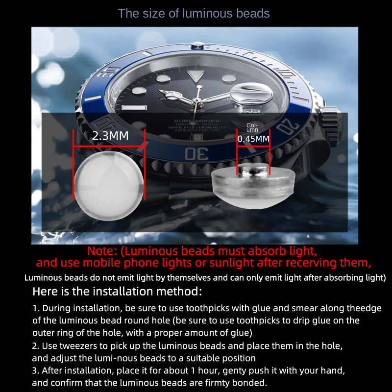 2.3X0.45Mm Pip Bercahaya untuk - Rolex Watch Daytona ulasan dan harga
