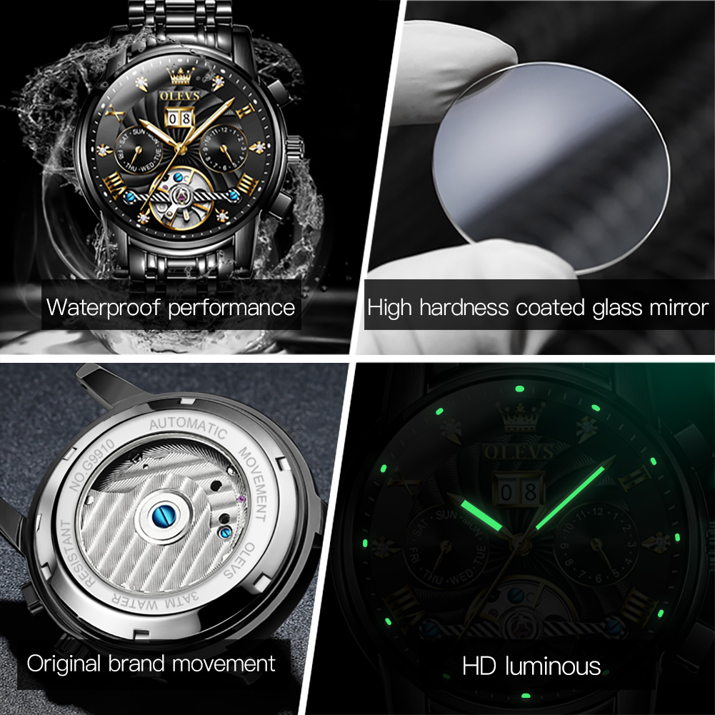OLEVS jam tangan otomatis penu - Rolex Watch Daytona ulasan dan harga