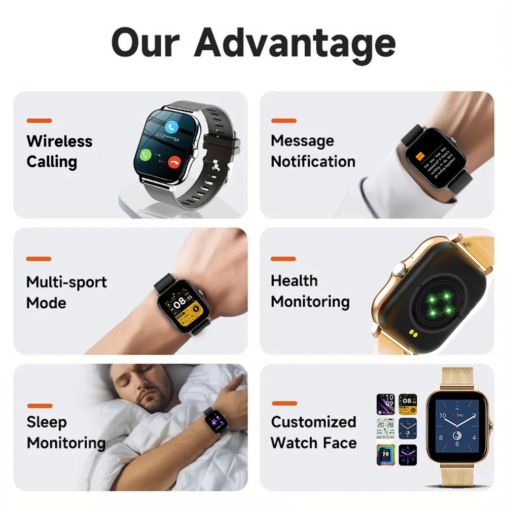Jam Tangan Pintar untuk Androi - Smartwatch Watches Gift For Women ulasan dan harga