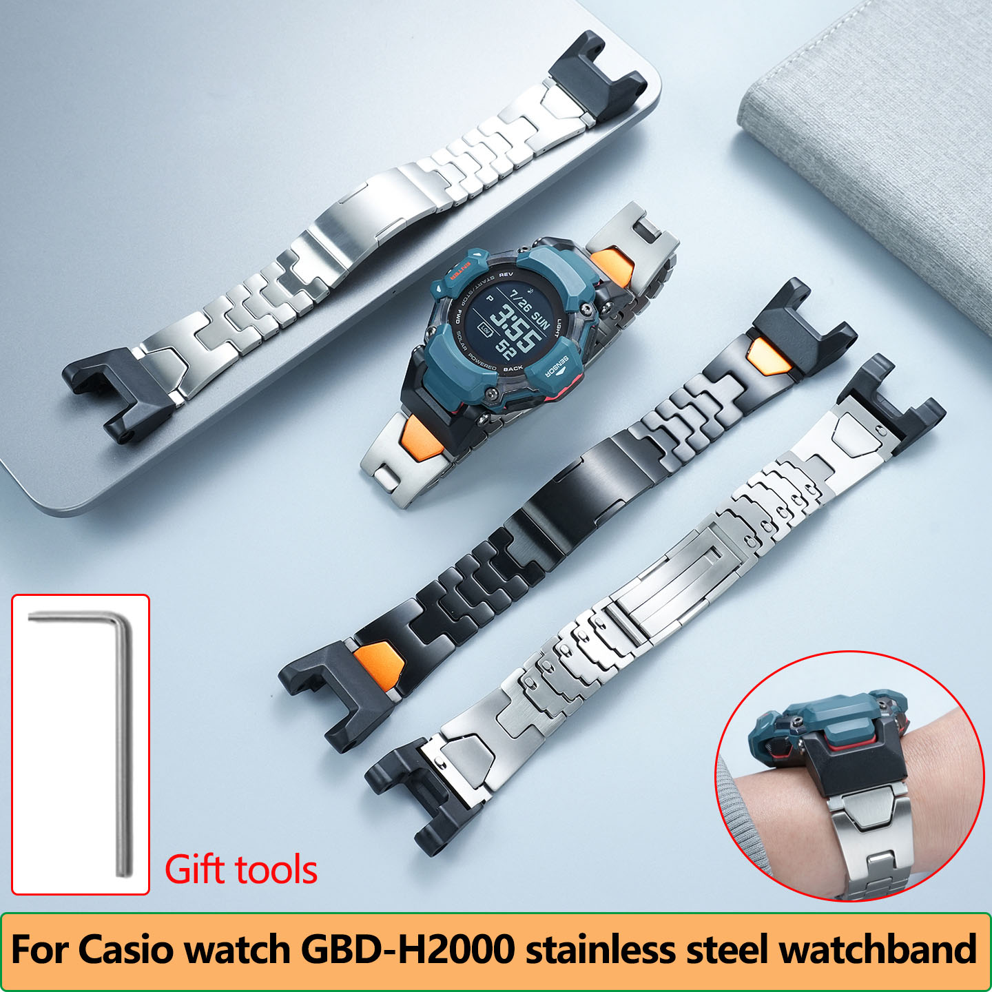 GBD-H2000 Gelang Tali Logam Ta - Smartwatch Casio Watches For Men ulasan dan harga