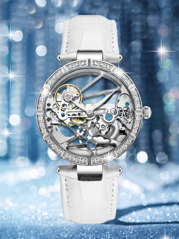 Jam Tangan Modis Dial Perak Ke - Skeleton Mechanical Watch ulasan dan harga